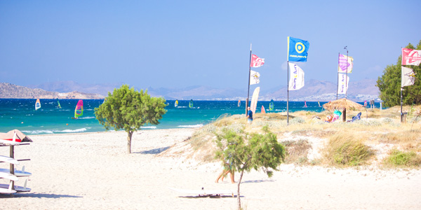 The spot from the beach - Marmari Windsurfing Center